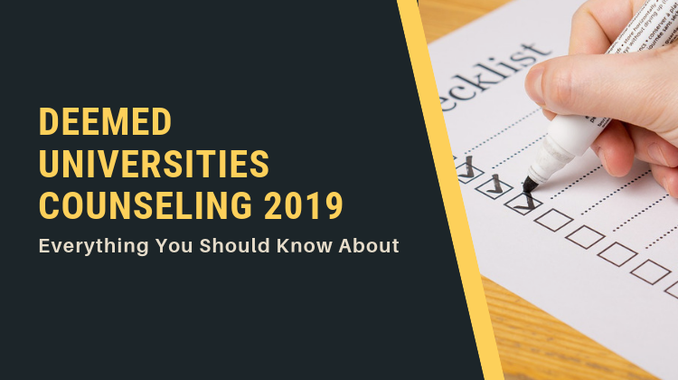 Deemed Universities Counseling 2019